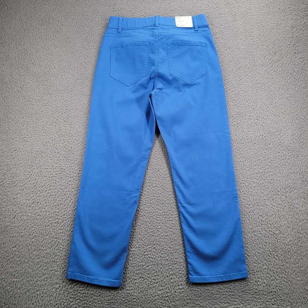 J Jill Jeans Womens Size 4 Cyan Blue High Rise Cropped Pull On Stretch Denim NEW